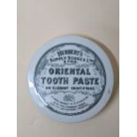 Herbert's Supply Stores, Eton 'Oriental Tooth Paste' pot lid, circa 1905