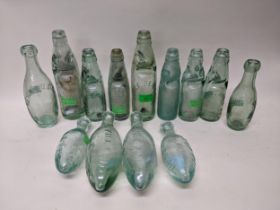 Thirteen Neville Reid, Windsor mineral water bottles to include Codds, Hamiltons and Skittles