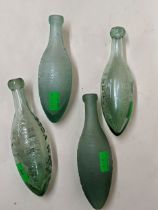 Four rare Hamilton mineral water bottles from French Bros, Windsor