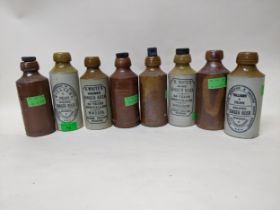 Seven Windsor ginger beer bottles - Neville Reid, Williams & Dean & R. Whites plus another from