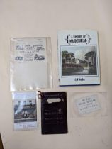 Mixed lot of Maidenhead ephemera to include a Tuck business card, a Belmont Dairy milk round