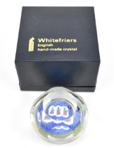 A Whitefriars 1976 Christmas paperweight of the 'Three Kings', with typical five side window cut and
