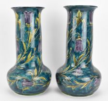 A pair of Morris Ware vases by George Cartlidge (1868-1961) for Sampson Hancock & Sons, with Art