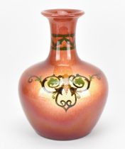 A 1980s Ault pottery mottle glazed vase, probably designed by Christopher Dresser, of baluster