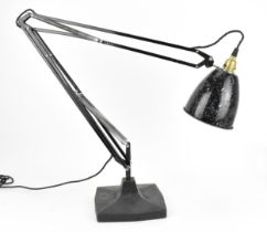 A Herbert Terry anglepoise lamp 1209, circa 1940s, painted in black with four spring action,