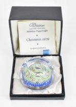 A limited edition Whitefriars 1979 Christmas paperweight, designed by Geoffrey Baxter, 6/1000,