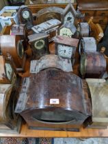 A selection of 19th and early 20th century mantle clocks and clock cases (A/F) Location: