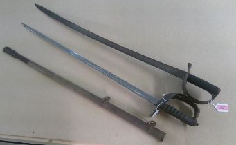 Two 19th century infantry swords to include a dress sword with a sheath A/F Location: