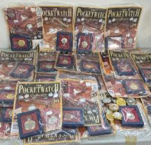 A collection of The Pocket Watch Collection magazines and Pocket Watches magazine, mostly unopened