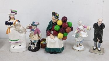 Mixed figures to include Royal Doulton Balloon Seller and others Location