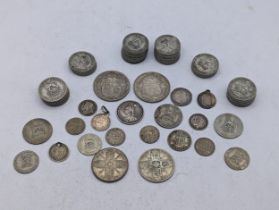 A collection of late 18th/early 20th British coinage to include 1888 Shilling A/F, 1911 and 1915