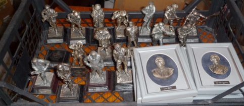 Royal Hampshire pewter WW2 figures and a group of famous military personal through the ages
