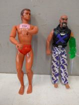 Two plastic model figures, one of the Bionic Man and the other Dr X Location: