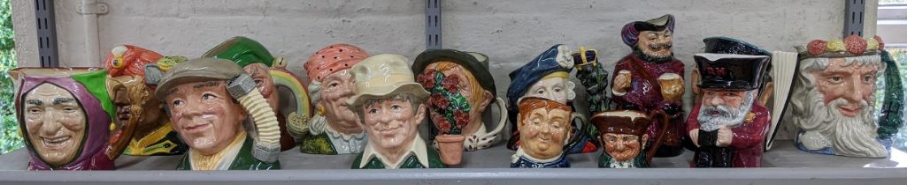 A collection of mainly Royal Doulton character jugs to include The Busker, The Elephant trainer