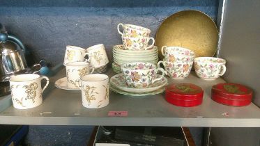 Mixed china to include a Minton Haddon Hall tea set comprising five plates, eight cups and