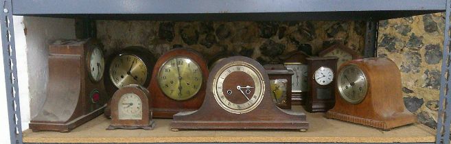 Six Napoleon Hat clocks, and five mantel clocks, all clocks with missing parts A/F Location: