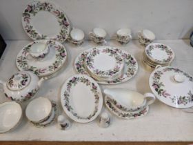 A Wedgwood rose pattern dinner/tea service to include tureens, teapot, sauce boat Location: