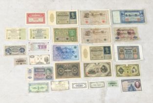 Banknotes to include a French 1792 Revolution, Japanese Government and German examples Location: