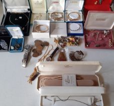 Late 20th Century costume jewellery, watches and accessories to include a Balenciaga gold tone and