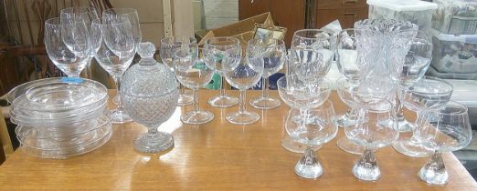 Crystal to include a set of four Dartington crystal wine glasses and Nachtmann crystal tumbler and