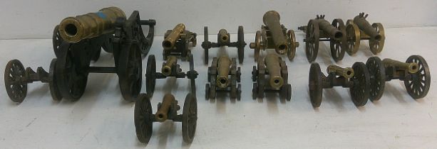 A collection of model cannons to include artillery and castle/fort defence cannons Location: