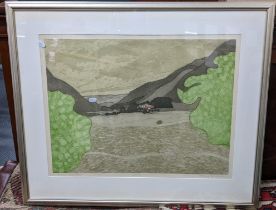 John Brunsden - a limited edition signed lithograph entitled 'Welsh Hill Farm' signed to the lower