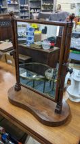 An early 19th century mahogany dressing table mirror, Location:A1M