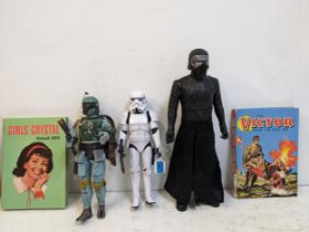 Three Star Wars toy figures to include Kylo Ren The Force Awakens 2015 Jakks Pacific 46cm action