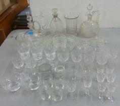 Glassware to include decanters, side dishes and various drinking glasses Location: