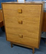 A mid-20th century G-Plan Kofod Larsen teak chest of six drawers 106.5cm h x 76cm w Location:
