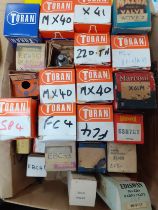 A quantity of vintage boxed radio valves (we cannot guarantee the contents correspond with the