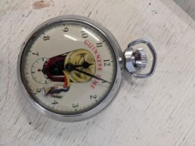 A Guinness Time advertising pocket watch with a rocking toucan stamped Made in Gt Britain Location: