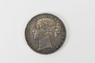 United Kingdom - Victoria (1837-1901), Crown, dated 1845, VIII to edge, first uncrowned portrait