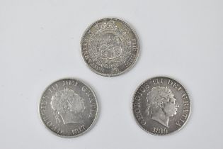 United Kingdom - A group of three George III Half-Crowns to include 1816, 1817 and 1817 examples