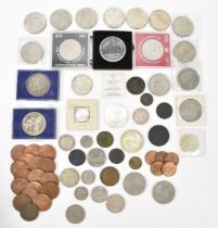 Coins of Interest - A mixed collection to include a 1997 1oz fine silver USA Dollar, 1927 Parliament