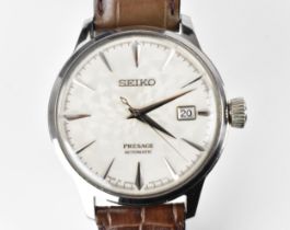 A Seiko Presage, 'Sakura Fubuki' automatic, gents, stainless steel wristwatch, circa 2018, model