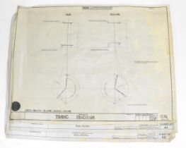 Three early 20th century rolled car engineering drawings for Aston Martin, dated 1922, one with '