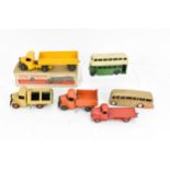 A Dinky Supertoys 521 Bedford Articulated Lorry, yellow body, black wings/wheel hubs, in original