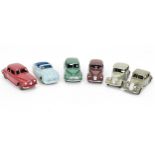 A collection of vintage Dinky diecast cars, to include an Austin Atlantic in blue, a Green Morris