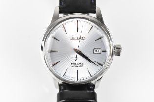 A Seiko Presage, automatic, gents, stainless steel wristwatch, circa 2018, model 4R35-01T0, having a