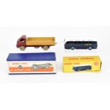 A Dinky Supertoys 522 Big Bedford Lorry in maroon with fawn back and hubs in blue box with orange