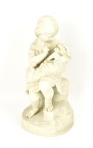 A late 19th century Copeland parian sculpture by Joseph Durham, circa 1869, 'Go to sleep',