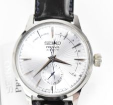 A Seiko Presage, automatic, gents, stainless steel wristwatch, circa 2018, model 4R57-00E0, having a