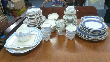 Mixed china to include Bristol china - Made for Heals, Royal Standard part service 'Brussels Lace'