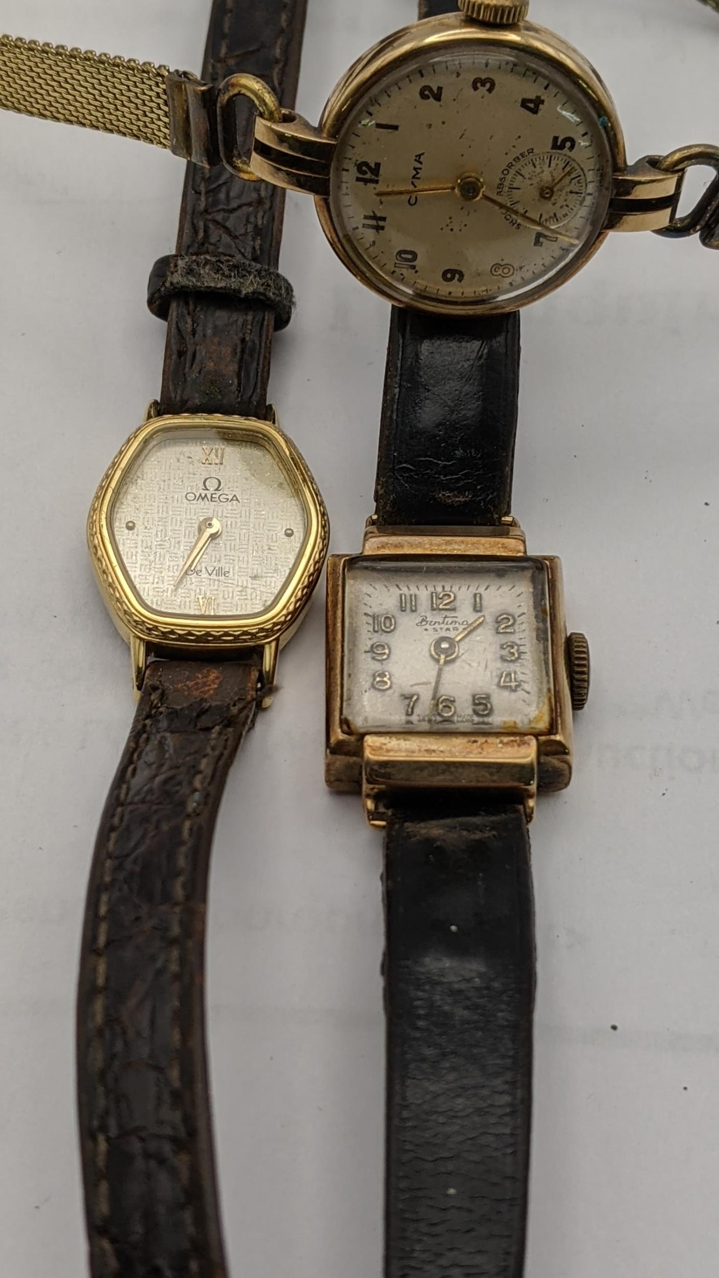 Three ladies watches to include a Cyma, a Bentima Star and an Omega De Ville Location: - Image 3 of 3