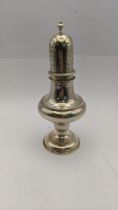 A George V silver sugar caster, Birmingham 1915, makers marks for T.H. Hazlewood & Co. 123.1g