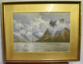 Frederick Richard Fitzgerald (1869-1944) British 'Cloud Swept Heights', Norangs Fiord, Norway,