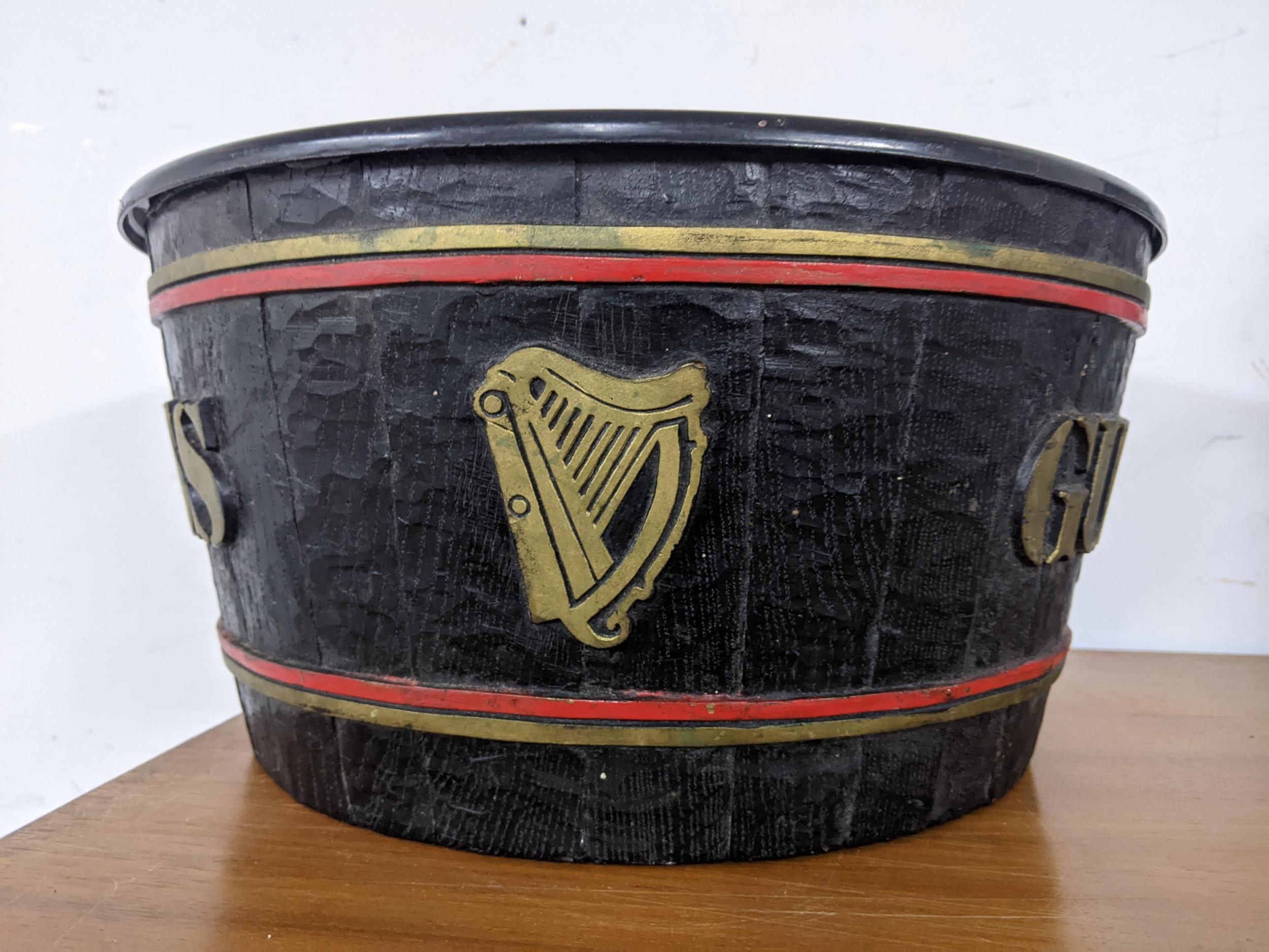 Guinness - a composition advertising ice bucket fashioned as a barrel 36cm dia Location: G - Image 2 of 3
