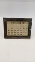 A Tiffany & Co sterling silver framed calendar Location: