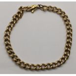 A 9ct gold curb link bracelet, total weight 18.1g Location:
